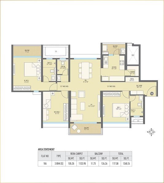 Tower B-3 BHK(S)