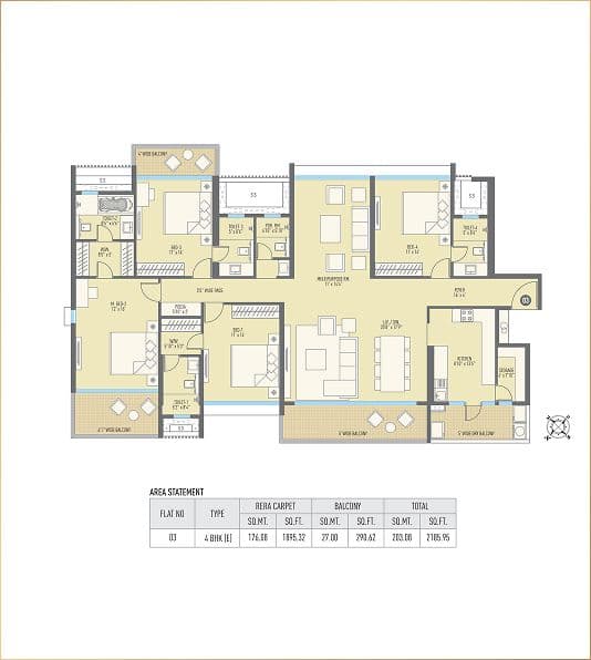 Tower A-4 BHK(E)
